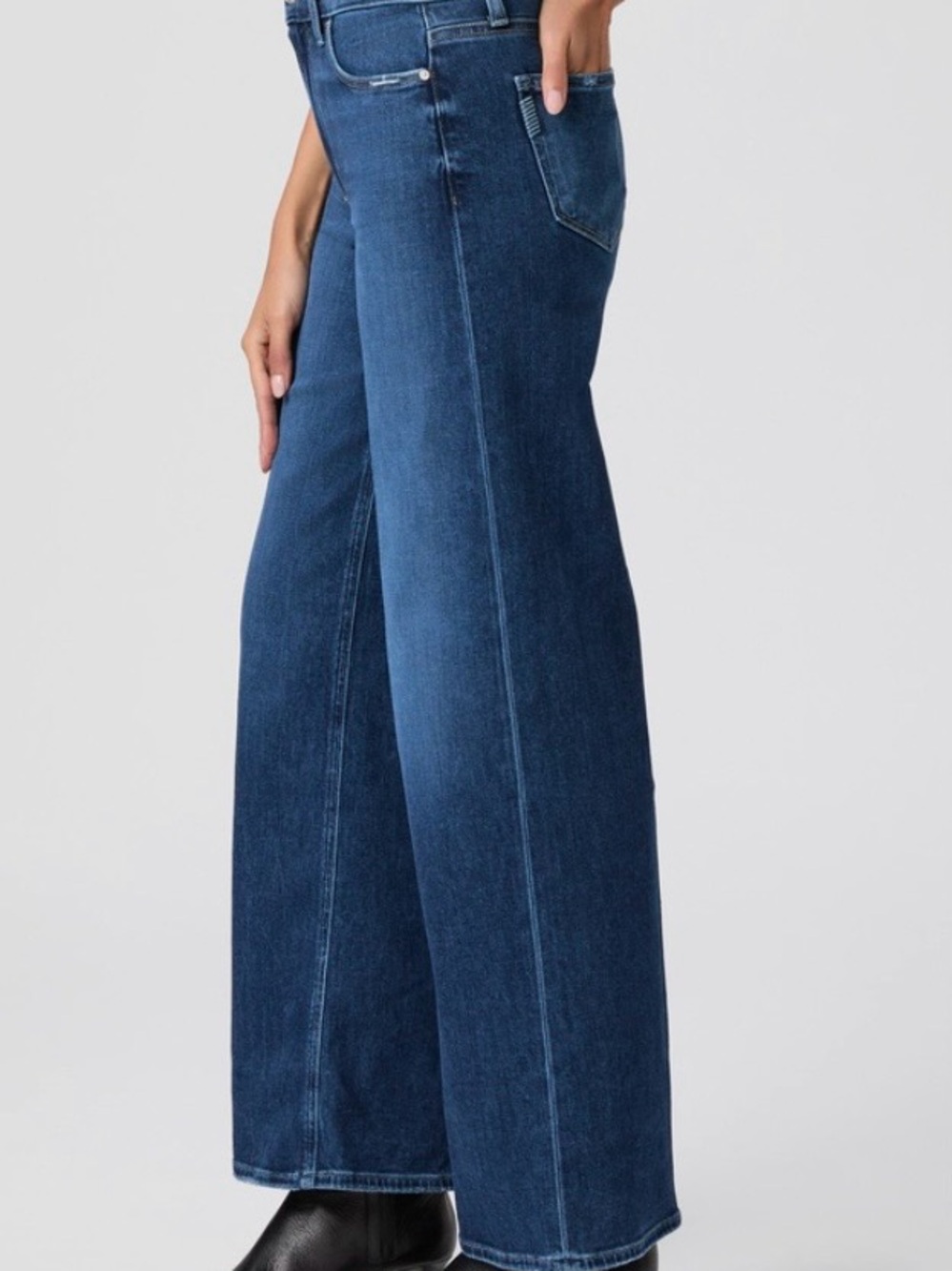 PAIGE ANESSA 31” High Rise Wide Leg - Dresden - Picture 3 of 14